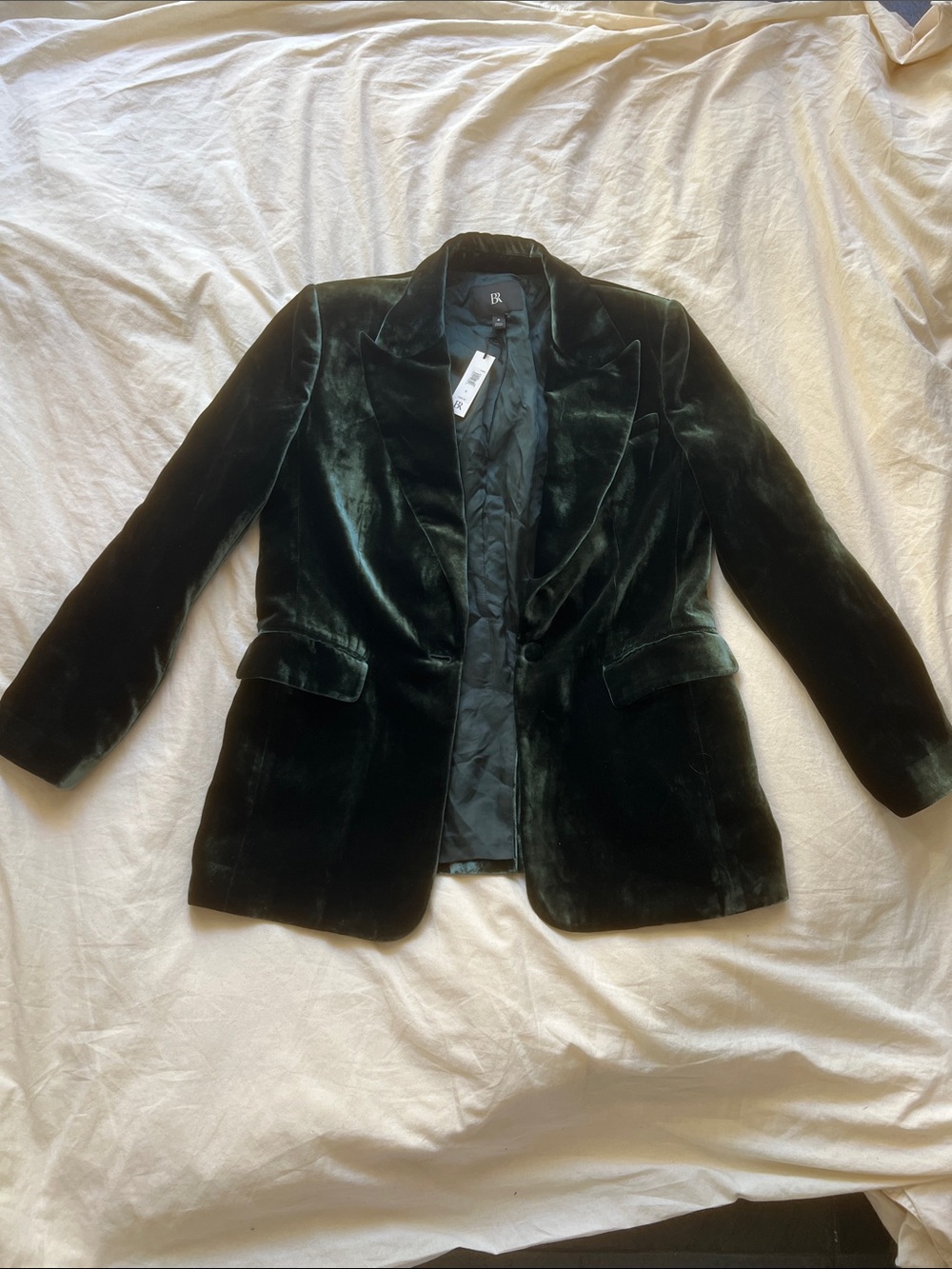 Banana Republic Velvet Blazer - Deep Green